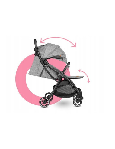 BN-LO-JULIE_ONE_STONE_GREY,Lionelo - Carucior sport Julie One, De la nastere, Cu accesorii, Cadru din aluminiu, 0-22 kg, Conform