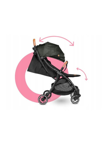 BN-LO-JULIE_ONE_TROPICAL_GREEN,Lionelo - Carucior sport Julie One, De la nastere, Cu accesorii, Cadru din aluminiu, 0-22 kg, Con