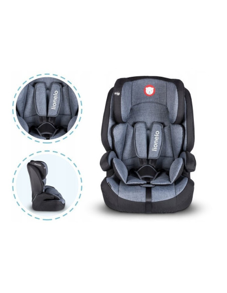 BN-LO-NICO_BLACK,Lionelo - Scaun auto Nico Spatar detasabil, Protectie laterala, 9-36 Kg, Conform cu standardul european de secu