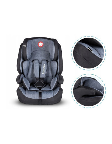 BN-LO-NICO_BLACK,Lionelo - Scaun auto Nico Spatar detasabil, Protectie laterala, 9-36 Kg, Conform cu standardul european de secu