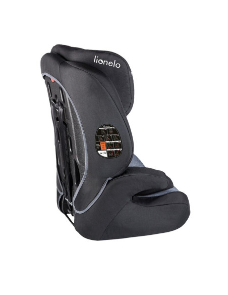 BN-LO-NICO_BLACK,Lionelo - Scaun auto Nico Spatar detasabil, Protectie laterala, 9-36 Kg, Conform cu standardul european de secu