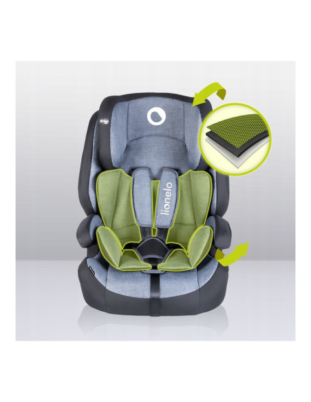 BN-LO-NICO_BLACK,Lionelo - Scaun auto Nico Spatar detasabil, Protectie laterala, 9-36 Kg, Conform cu standardul european de secu