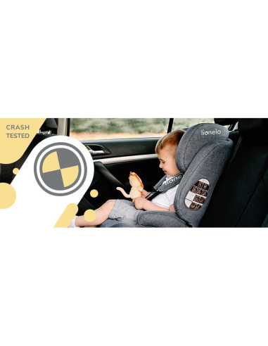 BN-LO-NICO_BLACK,Lionelo - Scaun auto Nico Spatar detasabil, Protectie laterala, 9-36 Kg, Conform cu standardul european de secu