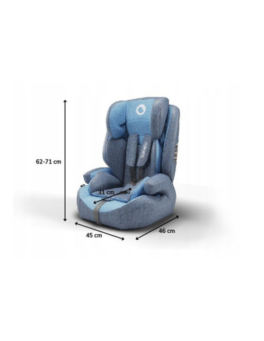 BN-LO-NICO_BLUE,Lionelo - Scaun auto Nico Spatar detasabil, Protectie laterala, 9-36 Kg, Conform cu standardul european de secur
