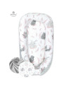 BN-6426972004886,MimiNu - Cosulet bebelus pentru dormit cu doua fete, Baby Nest 105x66 cm, Husa 100% bumbac, Din bumbac certific