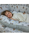BN-6426972004886,MimiNu - Cosulet bebelus pentru dormit cu doua fete, Baby Nest 105x66 cm, Husa 100% bumbac, Din bumbac certific