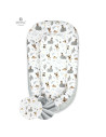 BN-6426972005043,MimiNu - Cosulet bebelus pentru dormit cu doua fete, Baby Nest 105x66 cm, Husa 100% bumbac, Din bumbac certific
