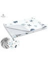 BN-6426972005067,MimiNu - Paturica 75x100 cm, Din bumbac certificat Oeko Tex Standard 100, Dino Navy
