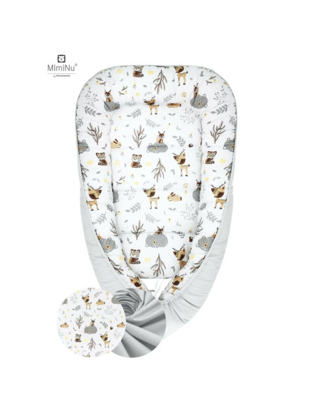 BN-6426972005081,MimiNu - Cosulet bebelus pentru dormit, Baby Cocoon 75x55 cm, Husa 100% bumbac, Din bumbac certificat Oeko Tex 