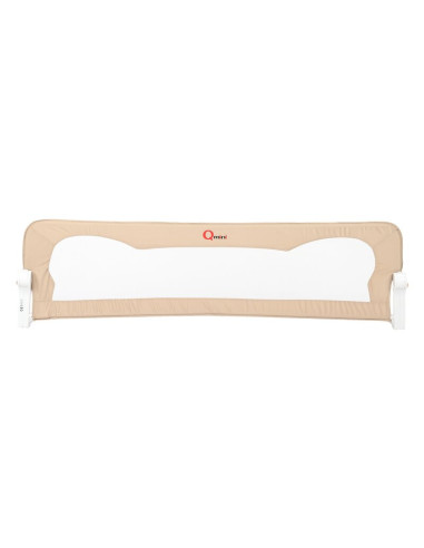 BN-QM-RHEA_BEIGE,Qmini - Bariera de pat Rhea, 150 x 42 cm, Inaltimea 42 cm, Instalare usoara, Cu inclinare la 180 grade, Beige