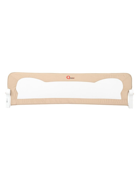 BN-QM-RHEA_BEIGE,Qmini - Bariera de pat Rhea, 150 x 42 cm, Inaltimea 42 cm, Instalare usoara, Cu inclinare la 180 grade, Beige