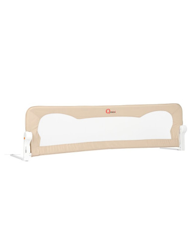 BN-QM-RHEA_BEIGE,Qmini - Bariera de pat Rhea, 150 x 42 cm, Inaltimea 42 cm, Instalare usoara, Cu inclinare la 180 grade, Beige