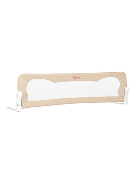 BN-QM-RHEA_BEIGE,Qmini - Bariera de pat Rhea, 150 x 42 cm, Inaltimea 42 cm, Instalare usoara, Cu inclinare la 180 grade, Beige