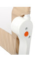 BN-QM-RHEA_BEIGE,Qmini - Bariera de pat Rhea, 150 x 42 cm, Inaltimea 42 cm, Instalare usoara, Cu inclinare la 180 grade, Beige