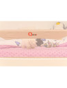 BN-QM-RHEA_BEIGE,Qmini - Bariera de pat Rhea, 150 x 42 cm, Inaltimea 42 cm, Instalare usoara, Cu inclinare la 180 grade, Beige
