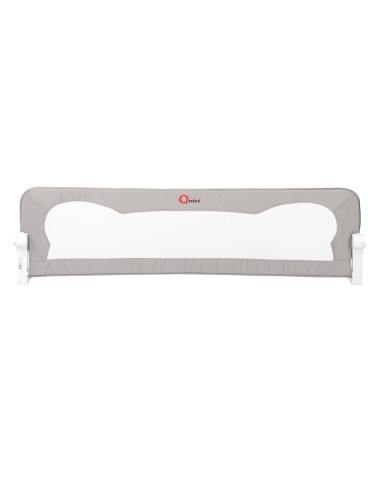 BN-QM-RHEA_GREY,Qmini - Bariera de pat Rhea, 150 x 42 cm, Inaltimea 42 cm, Instalare usoara, Cu inclinare la 180 grade, Grey