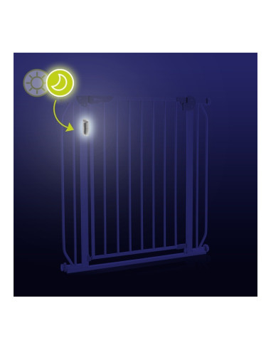 BN-LO-TRUUS_SLIM_LED_GREY,Lionelo - Poarta de siguranta cu suruburi Truus Slim Led, Cu lumina Led cu senzor, 105 cm, Conform cu 