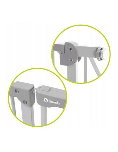 BN-LO-TRUUS_SLIM_LED_GREY,Lionelo - Poarta de siguranta cu suruburi Truus Slim Led, Cu lumina Led cu senzor, 105 cm, Conform cu 