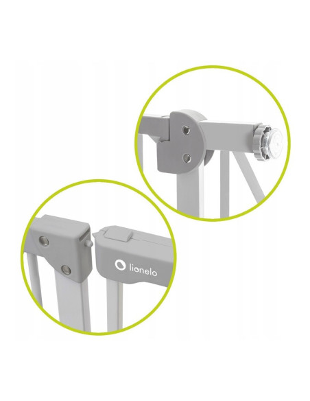 BN-LO-TRUUS_SLIM_LED_GREY,Lionelo - Poarta de siguranta cu suruburi Truus Slim Led, Cu lumina Led cu senzor, 105 cm, Conform cu 