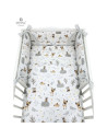 BN-6426972005234,MimiNu - Lenjerie patut 3 piese, Cu protectie laterala, Din bumbac certificat Oeko Tex Standard 100, Pentru pat