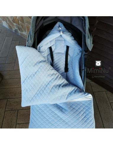 BN-6426972005319,MimiNu - Sac de iarna universal, Impermeabil, Cu fermoar si gluga, Din bumbac si tesatura pufoasa de catifea, M