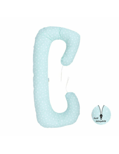 BN-BN223,BabyNeeds - Perna multifunctionala Soft Plus, Mint cu stelute