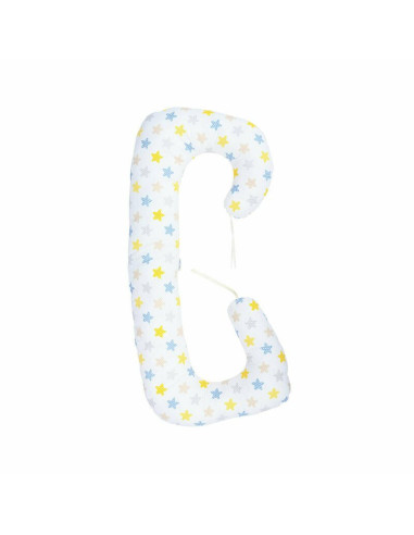 BN-BN227,BabyNeeds - Perna 3 in 1 pentru gravide si bebelusi Soft, Cu husa din bumbac, Stelute multicolore