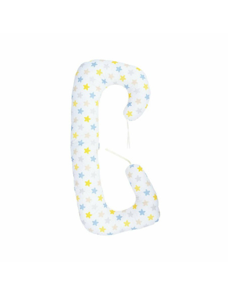 BN-BN227,BabyNeeds - Perna 3 in 1 pentru gravide si bebelusi Soft, Cu husa din bumbac, Stelute multicolore
