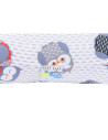 BN-BN228,BabyNeeds - Perna 3 in 1 pentru gravide si bebelusi Soft, Cu husa din bumbac, Bufnite, Gri-rosu