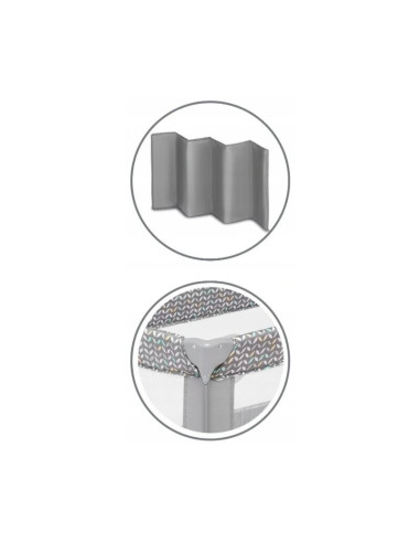 BN-LO-STEFI_GREY_MULTICOLOR,Lionelo - Patut pliant cu un nivel Stefi, Cu intrare laterala cu fermoar, 2 roti, 120x60 cm, Conform
