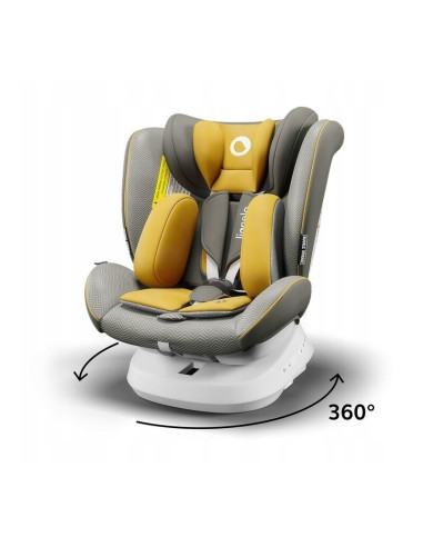 BN-LO-BASTIAAN_ONE_YELLOW_MUSTARD,Lionelo - Scaun auto Bastiaan One Pozitie de somn, Protectie laterala, Rotire 360 grade, Top T