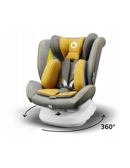 BN-LO-BASTIAAN_ONE_YELLOW_MUSTARD,Lionelo - Scaun auto Bastiaan One Pozitie de somn, Protectie laterala, Rotire 360 grade, Top T