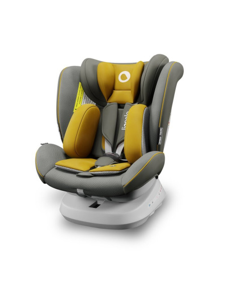 BN-LO-BASTIAAN_ONE_YELLOW_MUSTARD,Lionelo - Scaun auto Bastiaan One Pozitie de somn, Protectie laterala, Rotire 360 grade, Top T