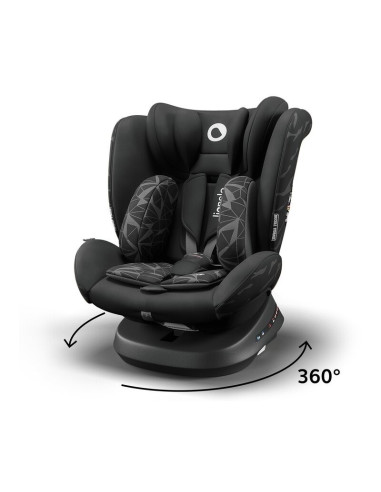BN-LO-BASTIAAN_ONE_BLACK_ONYX,Lionelo - Scaun auto Bastiaan One Pozitie de somn, Protectie laterala, Rotire 360 grade, Top Tethe