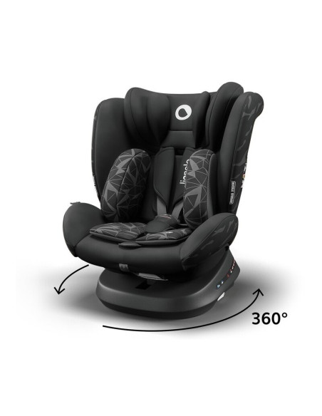 BN-LO-BASTIAAN_ONE_BLACK_ONYX,Lionelo - Scaun auto Bastiaan One Pozitie de somn, Protectie laterala, Rotire 360 grade, Top Tethe