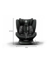 BN-LO-BASTIAAN_ONE_BLACK_ONYX,Lionelo - Scaun auto Bastiaan One Pozitie de somn, Protectie laterala, Rotire 360 grade, Top Tethe