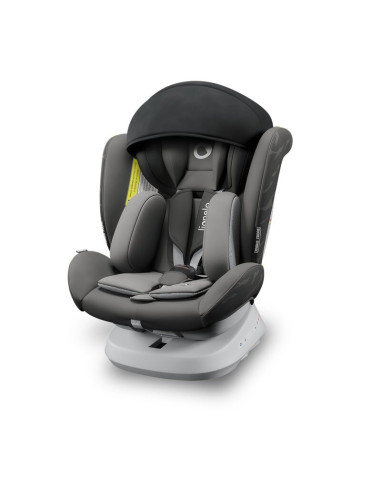 BN-LO-BASTIAAN_ONE_GREY_GRAPHITE,Lionelo - Scaun auto Bastiaan One Pozitie de somn, Protectie laterala, Rotire 360 grade, Top Te