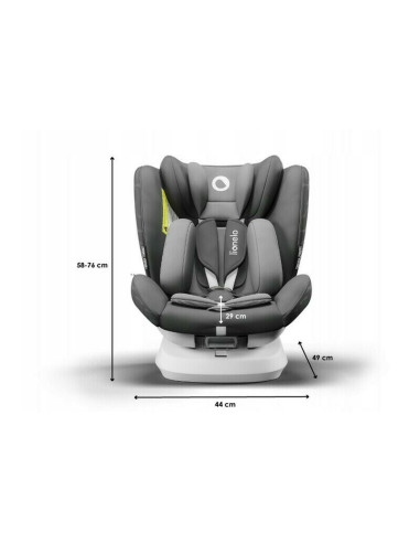 BN-LO-BASTIAAN_ONE_GREY_GRAPHITE,Lionelo - Scaun auto Bastiaan One Pozitie de somn, Protectie laterala, Rotire 360 grade, Top Te