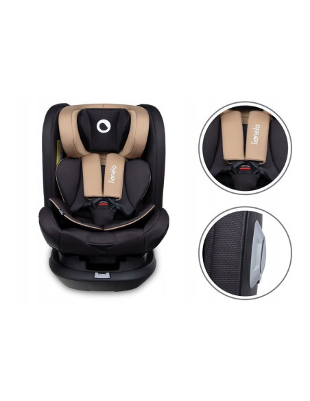 BN-LO-BASTIAAN_RWF_BEIGE_LATTE,Lionelo - Scaun auto Bastiaan RWF Pozitie de somn, Protectie laterala, Rotire 360 grade, 0-36 Kg,