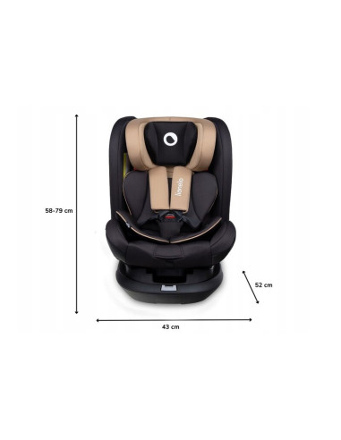BN-LO-BASTIAAN_RWF_BEIGE_LATTE,Lionelo - Scaun auto Bastiaan RWF Pozitie de somn, Protectie laterala, Rotire 360 grade, 0-36 Kg,