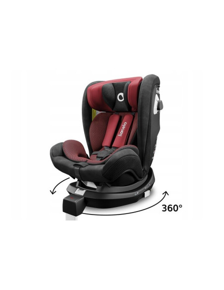 BN-LO-BRAAM_RED_BURGUNDY,Lionelo - Scaun auto Braam Burgundy Pozitie de somn, Protectie laterala, Rotire 360 grade, 0-36 Kg, cu 