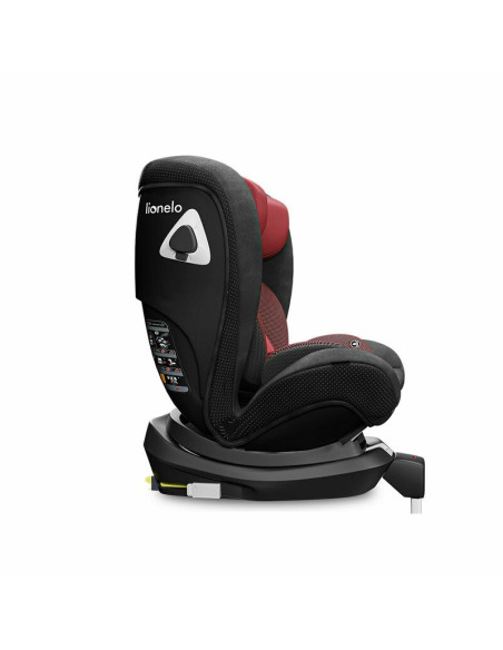 BN-LO-BRAAM_RED_BURGUNDY,Lionelo - Scaun auto Braam Burgundy Pozitie de somn, Protectie laterala, Rotire 360 grade, 0-36 Kg, cu 