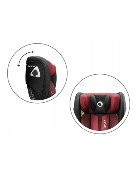 BN-LO-BRAAM_RED_BURGUNDY,Lionelo - Scaun auto Braam Burgundy Pozitie de somn, Protectie laterala, Rotire 360 grade, 0-36 Kg, cu 
