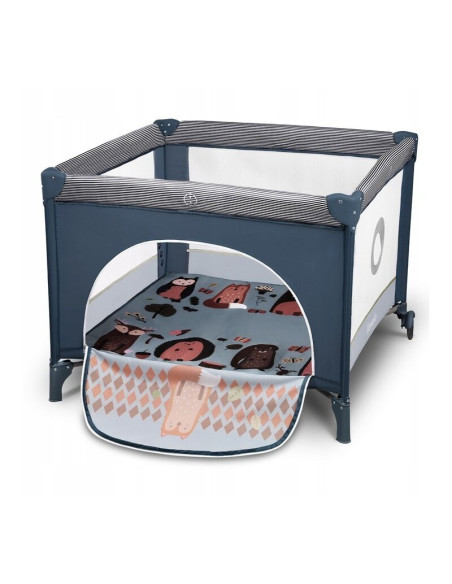 BN-LO-SOFIE_BLUE_NAVY,Lionelo - Tarc de joaca Lene, Cu roti, Cu intrare laterala cu fermoar, 100 x 100 cm, Conform cu standardul