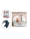 BN-LO-SOFIE_BLUE_NAVY,Lionelo - Tarc de joaca Lene, Cu roti, Cu intrare laterala cu fermoar, 100 x 100 cm, Conform cu standardul