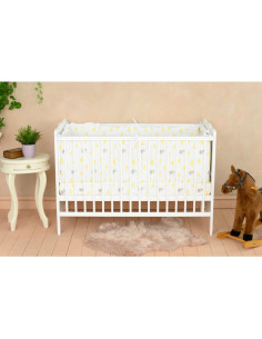 BN-6426972005487,Qmini - Patut din lemn Julia 120x60 cm, multifunctional, Cu sina speciala pentru dentitie, EN716-1, EN716-2, Al