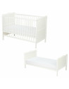 BN-6426972005487,Qmini - Patut din lemn Julia 120x60 cm, multifunctional, Cu sina speciala pentru dentitie, EN716-1, EN716-2, Al