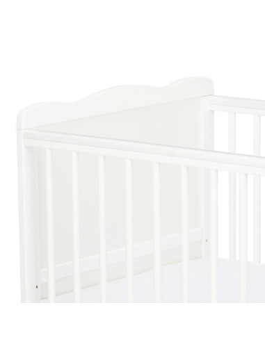 BN-6426972005517,Qmini - Patut din lemn Julia 120x60 cm, multifunctional, cu sertar, Cu sina speciala pentru dentitie, EN716-1, 