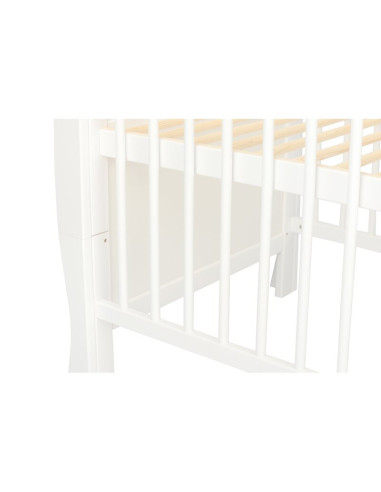 BN-QM_JUL10CM02AL,Qmini - Patut din lemn Julia 120x60 cm, multifunctional, cu sertar, Cu sina speciala pentru dentitie,EN716-1, 