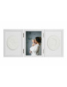 BN-6426972005661,Qmini - Kit rama foto 10x15 cm, Cu mulaj amprenta manuta si piciorus, Cu utilizare pe birou sau prindere in per